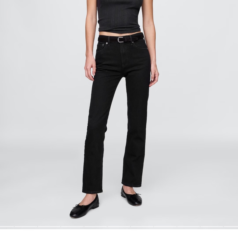 GAP Black 90s Straight High Rise